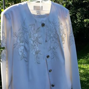 Winter white pant suit